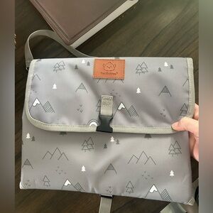 Gray Diaper changing pad & Bag